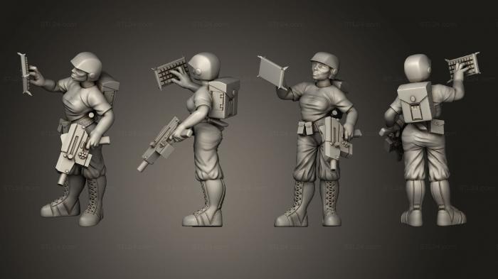 Military figurines (Paramilitary Comms Spec, STKW_10824) 3D models for cnc
