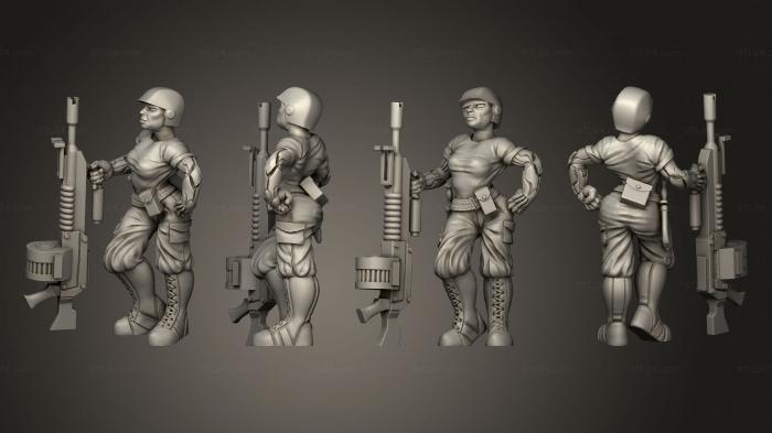 Military figurines (Paramilitary Gunner, STKW_10826) 3D models for cnc