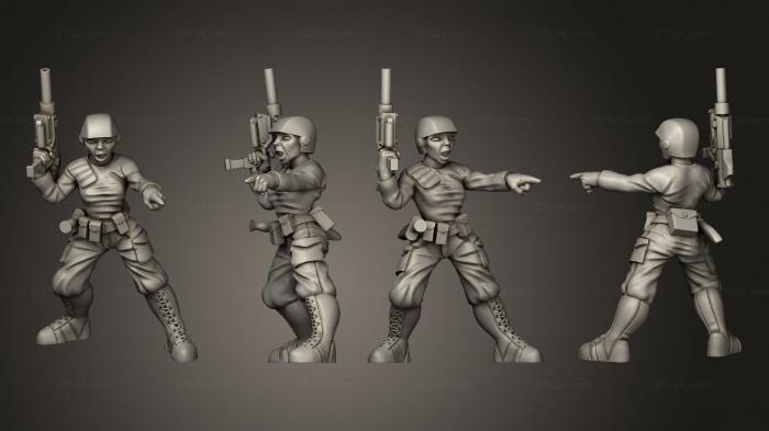 Military figurines (Paramilitary Officer, STKW_10828) 3D models for cnc