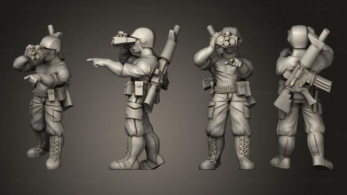 Military figurines (Paramilitary Spotter, STKW_10830) 3D models for cnc
