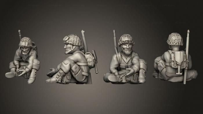 Military figurines (paratrooper 03, STKW_10834) 3D models for cnc