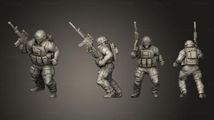 Military figurines (Paratrooper 01, STKW_10839) 3D models for cnc