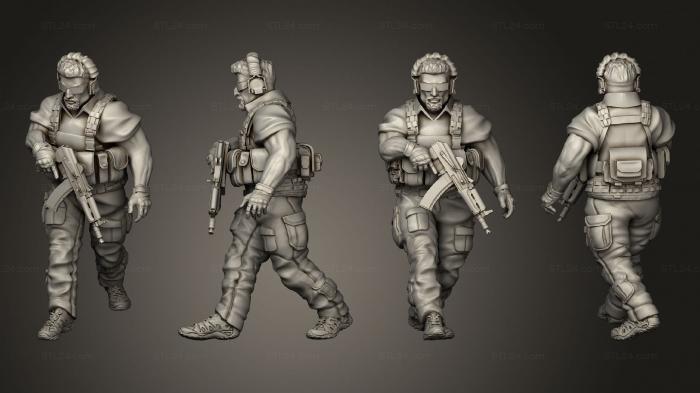 Military figurines (Paratrooper 06, STKW_10844) 3D models for cnc