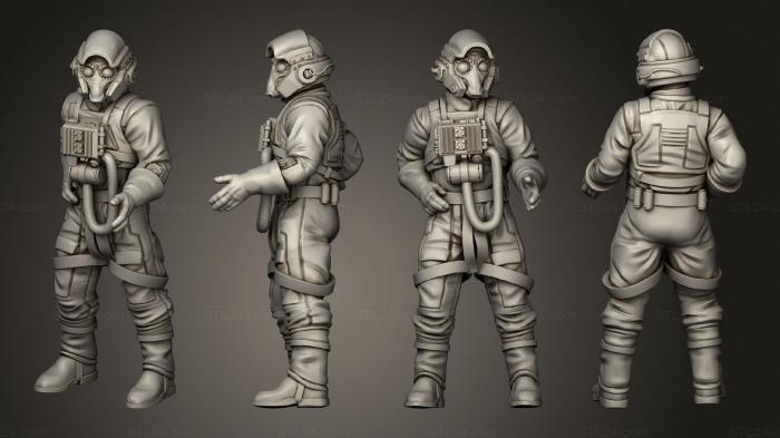 Military figurines (paratrooper 09, STKW_10847) 3D models for cnc