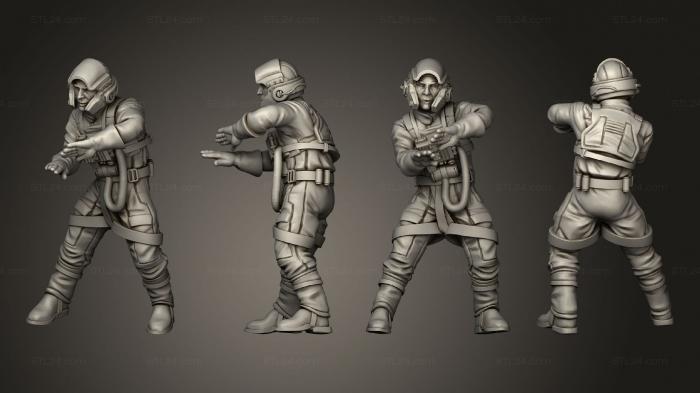 Military figurines (paratrooper 10, STKW_10848) 3D models for cnc