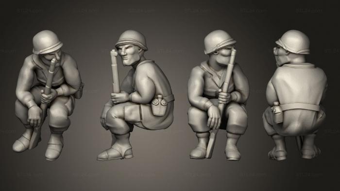 Military figurines (Passager assis 01, STKW_10863) 3D models for cnc