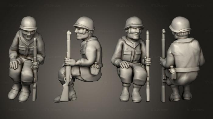 Military figurines (Passager assis 05, STKW_10867) 3D models for cnc