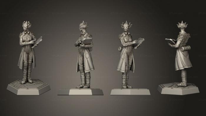 Military figurines (Petaloid Scientist, STKW_10880) 3D models for cnc