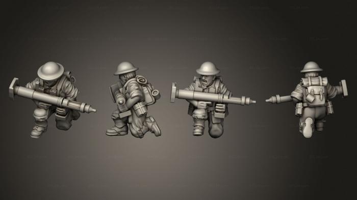 Military figurines (PIAT GUNNER 01, STKW_10890) 3D models for cnc