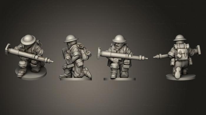 Military figurines (PIAT GUNNER, STKW_10891) 3D models for cnc