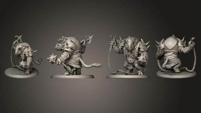 Military figurines (Pigserker Attacking Large v 3, STKW_10893) 3D models for cnc