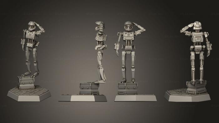 Military figurines (Pilot Bot, STKW_10904) 3D models for cnc