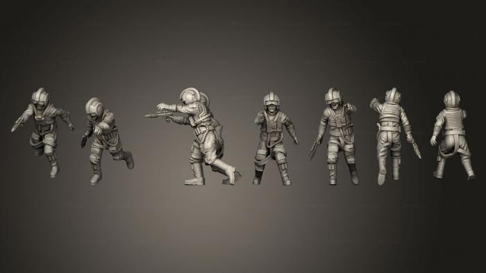Military figurines (Pilot Bundle, STKW_10905) 3D models for cnc