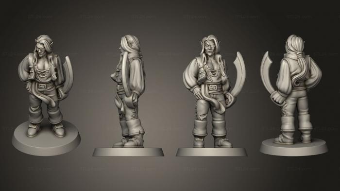 Military figurines (Pirate elf base, STKW_10955) 3D models for cnc