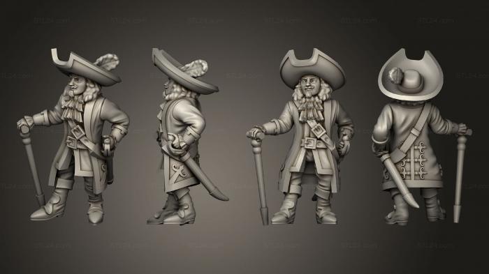 Military figurines (Pirate Henry Morgan 01, STKW_10961) 3D models for cnc