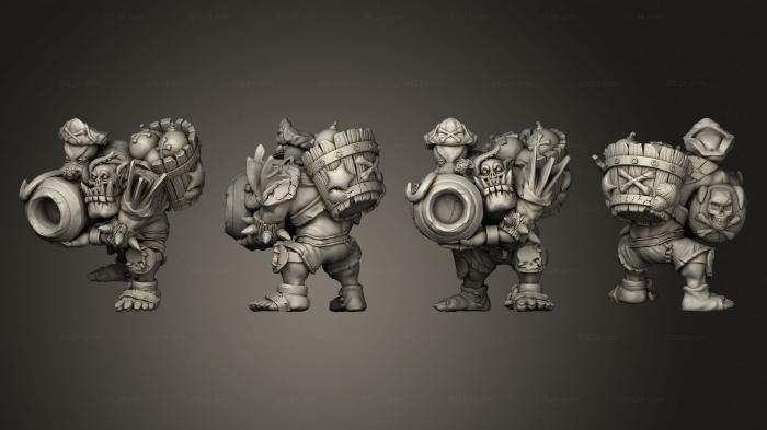 Military figurines (Pirate of the orc bay 04, STKW_10976) 3D models for cnc