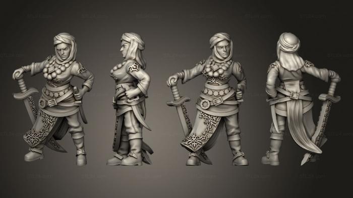 Military figurines (Pirate Queen Sayyida 01, STKW_11002) 3D models for cnc