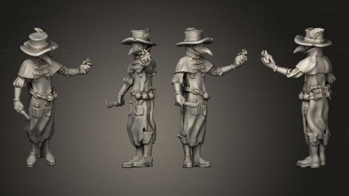 Military figurines (Plague Doctor Holding Heart, STKW_11017) 3D models for cnc