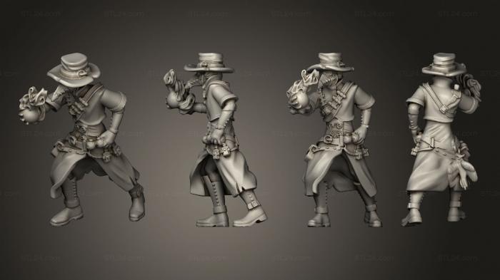 Military figurines (Plague Doctor, STKW_11018) 3D models for cnc