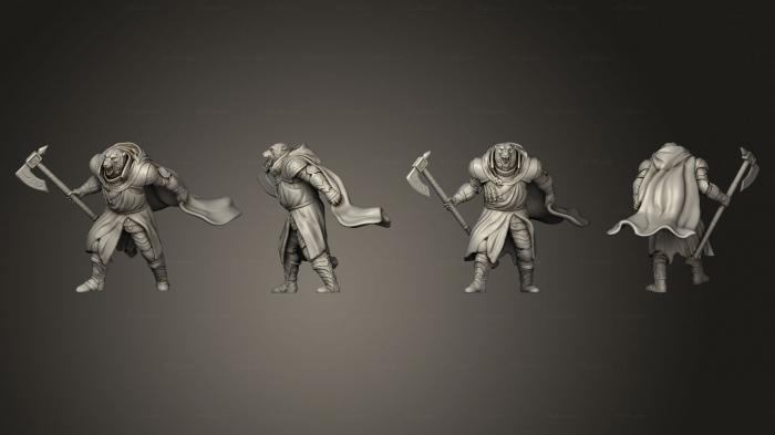 Military figurines (Polar Bear Paladin Roaring, STKW_11029) 3D models for cnc