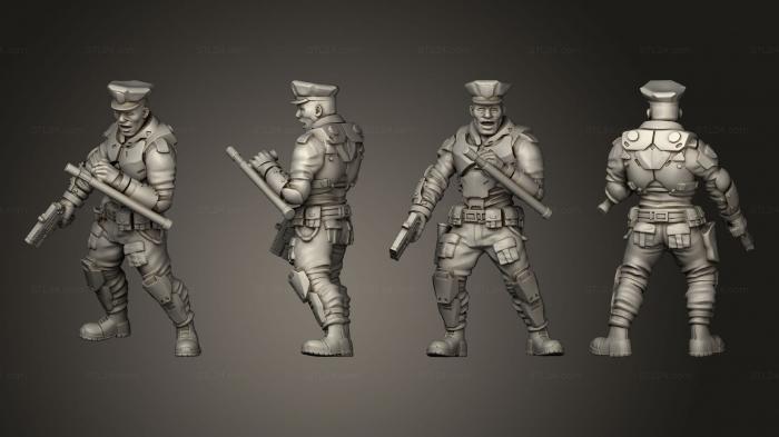 Military figurines (Police Officers 01, STKW_11040) 3D models for cnc