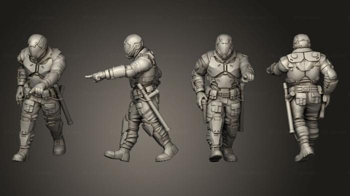 Military figurines (Police Officers 02, STKW_11041) 3D models for cnc