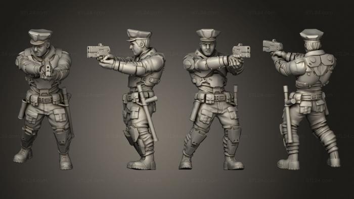 Military figurines (Police Officers 03, STKW_11042) 3D models for cnc