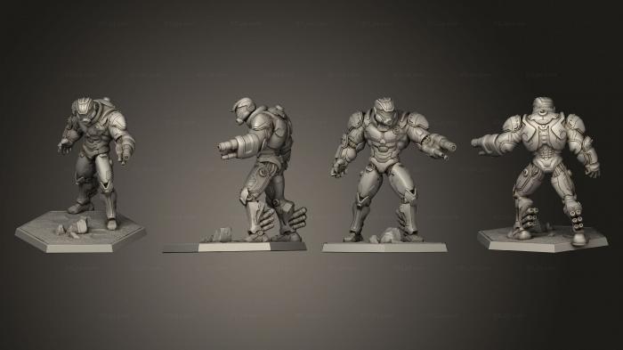 Military figurines (Power Armor Marine, STKW_11052) 3D models for cnc