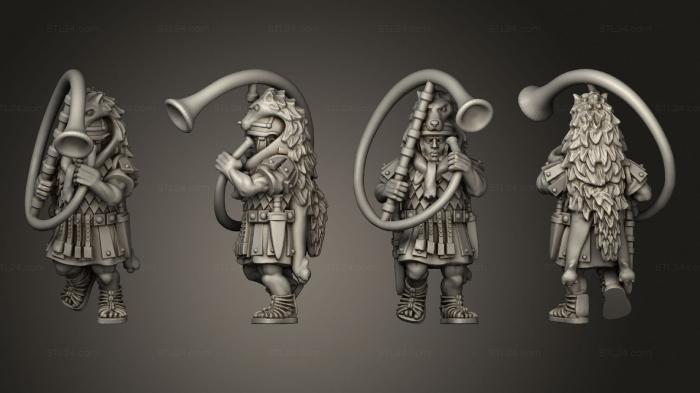 Military figurines (PRAETORIAN MUSICIAN A, STKW_11067) 3D models for cnc
