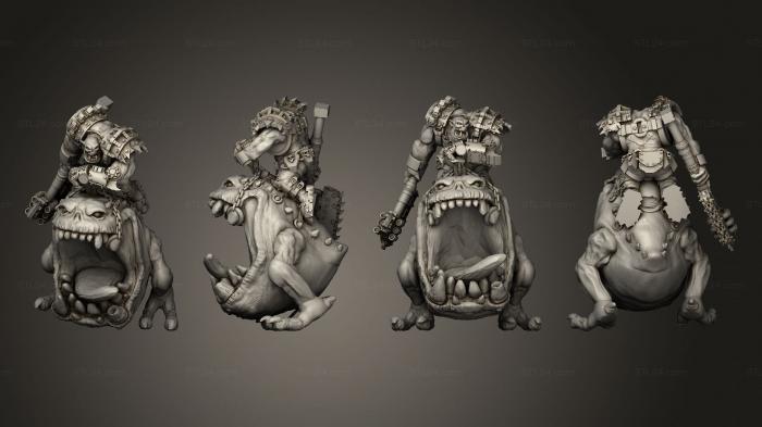 Military figurines (Primal Broozer boss on Dogosaur A, STKW_11097) 3D models for cnc
