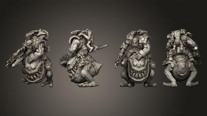 Military figurines (Primal Broozer Dogosaur Riders 2, STKW_11098) 3D models for cnc