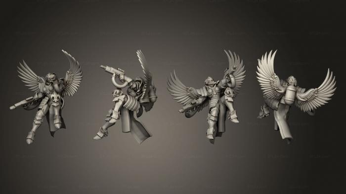 Military figurines (Proxy Angel sister doublegun, STKW_11120) 3D models for cnc