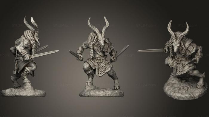 Military figurines (Goatmen 1, STKW_1119) 3D models for cnc