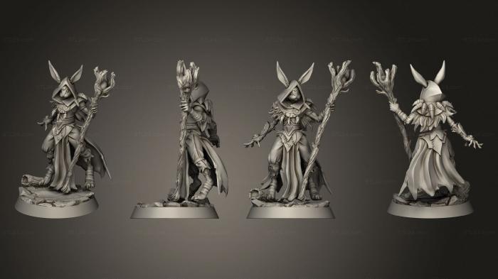 Military figurines (Rabbit Druid, STKW_11195) 3D models for cnc