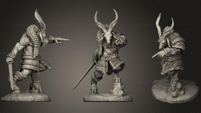 Military figurines (Goatmen 2, STKW_1120) 3D models for cnc
