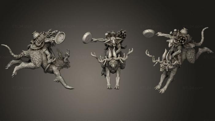 Military figurines (Goblin Jackalope Rider 4, STKW_1126) 3D models for cnc