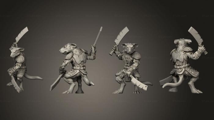Military figurines (Rat Butcher, STKW_11292) 3D models for cnc