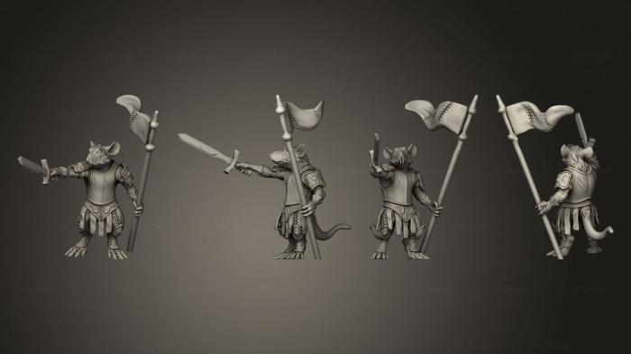 Military figurines (Rat Leader, STKW_11297) 3D models for cnc