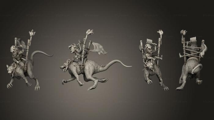 Military figurines (Rat Rider Goblin, STKW_11300) 3D models for cnc