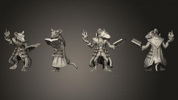 Military figurines (Rat Wizard, STKW_11303) 3D models for cnc