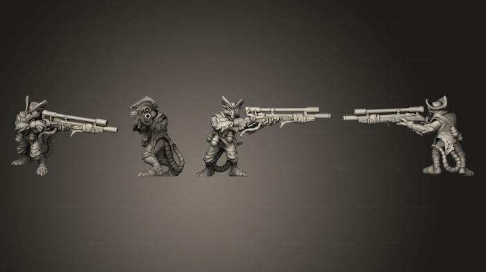 Military figurines (Ratfolk Gunslingers 01, STKW_11311) 3D models for cnc