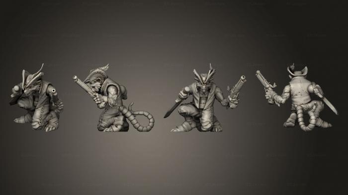 Military figurines (Ratfolk Gunslingers 03, STKW_11313) 3D models for cnc