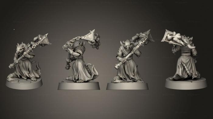 Military figurines (Ratfolk Monks, STKW_11314) 3D models for cnc