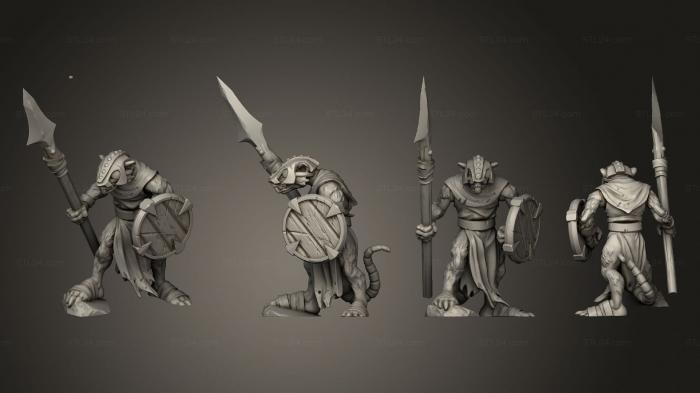 Military figurines (Ratfolk 02, STKW_11320) 3D models for cnc