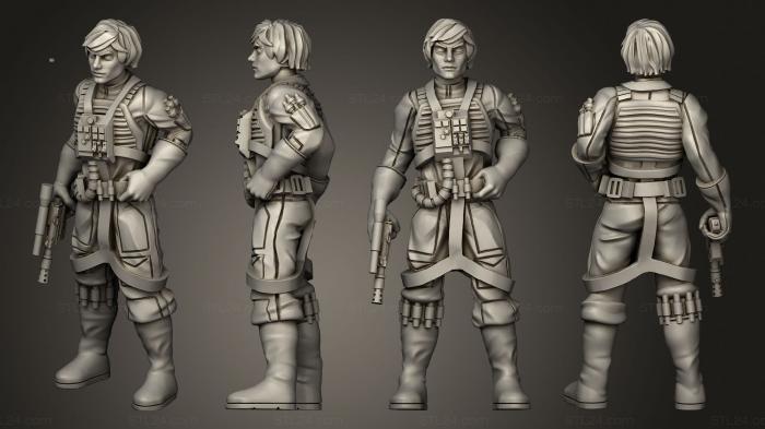 Military figurines (Rebel Pilot 02, STKW_11362) 3D models for cnc