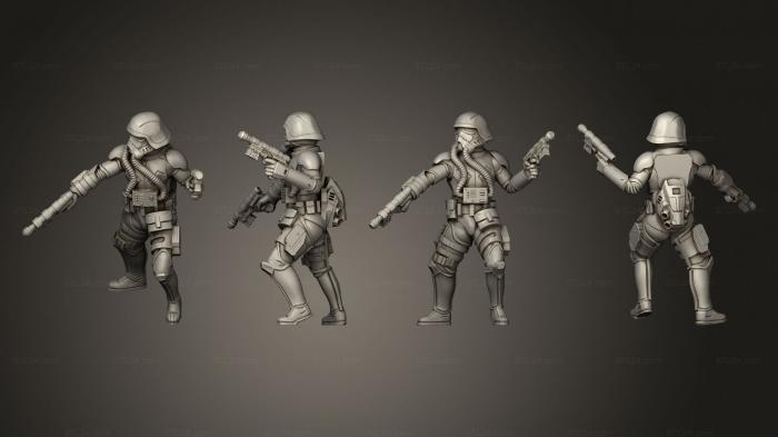 Military figurines (Recon pilot trooper, STKW_11366) 3D models for cnc