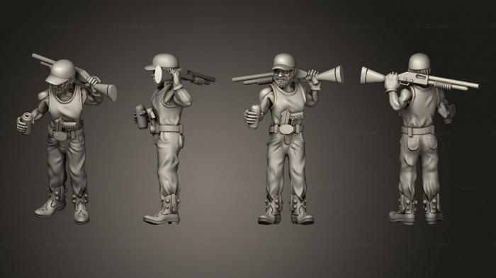 Military figurines (Redneck Survivors, STKW_11400) 3D models for cnc