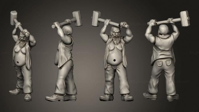 Military figurines (Redneck Survivors generic 03, STKW_11401) 3D models for cnc