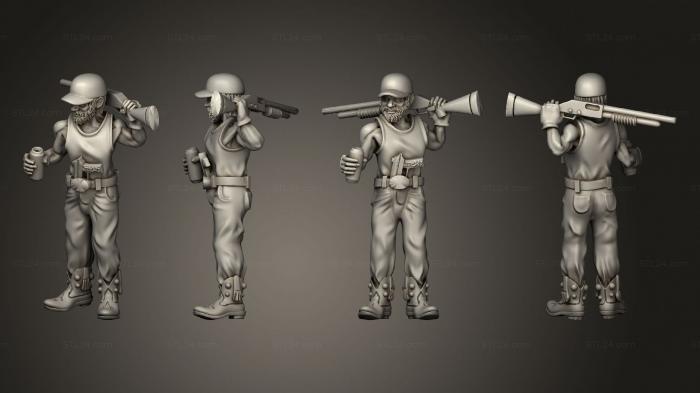 Military figurines (Redneck Survivors generic 08, STKW_11406) 3D models for cnc