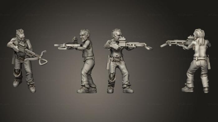 Military figurines (Redneck Survivors generic 09, STKW_11407) 3D models for cnc